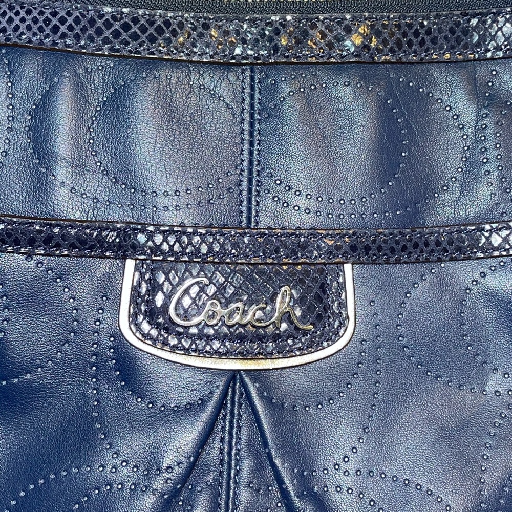 Leather Crossbody/Shoulder Coach Purse Perforated